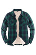 Women's Flannel Shirt Jacket,Sherpa-Lined Plaid
