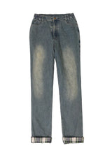 Women's Flannel Lined Jeans,Straight Leg