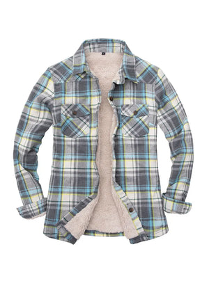 Women's Sherpa Lined Flannel Shirt Jacket, Button Down