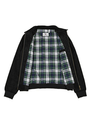 Open view of a women's flannel lined black soft cotton corduroy jacket-XR811BK-S,XR811BK-M,XR811BK-L,XR811BK-XL