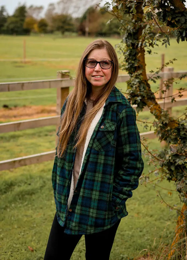 Matching Family Outfits Women s Green Plaid Flannel Shirt Jacket FlannelGo