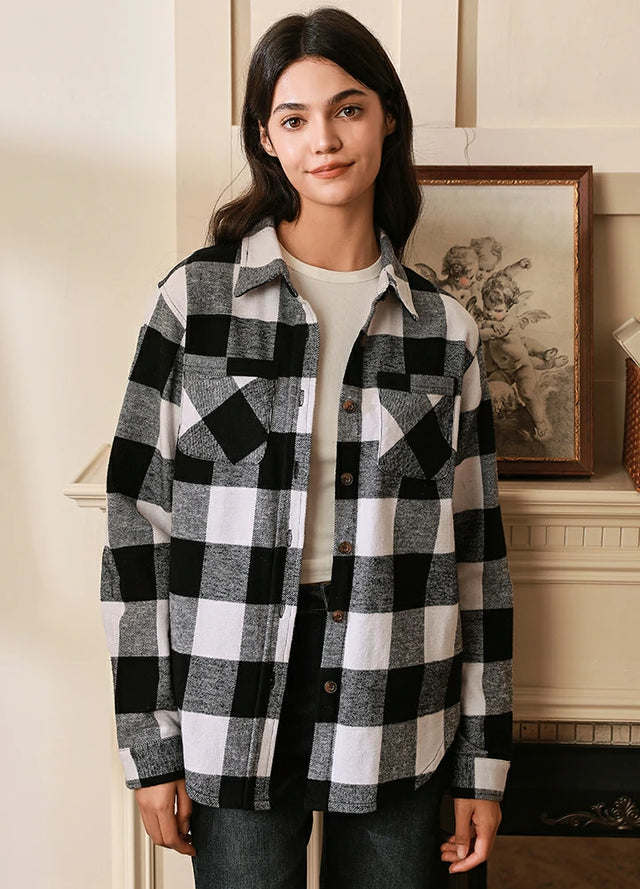 Women's Heritage Brushed Plaid Flannel Shirt, Heavyweight Cotton