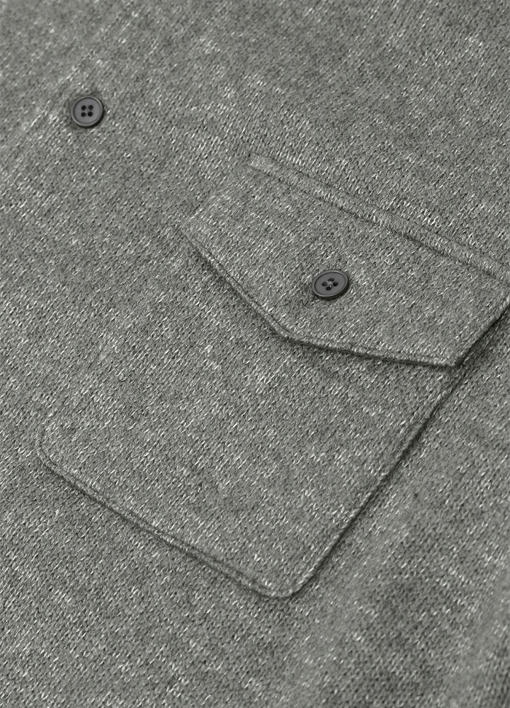 Men's Utility Chunky Knit Fleece lined Shirt Jacket