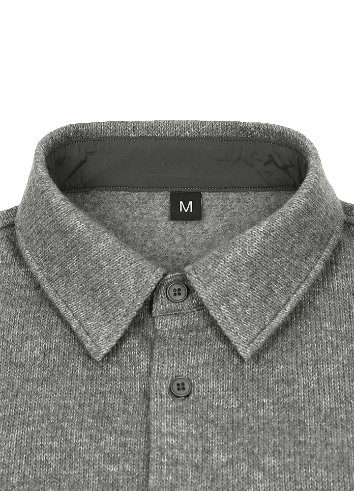 Men's Utility Chunky Knit Fleece lined Shirt Jacket