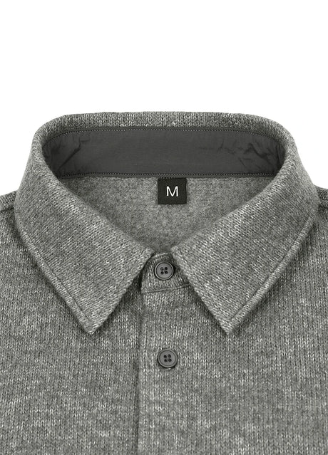 Men's Utility Chunky Knit Fleece lined Shirt Jacket
