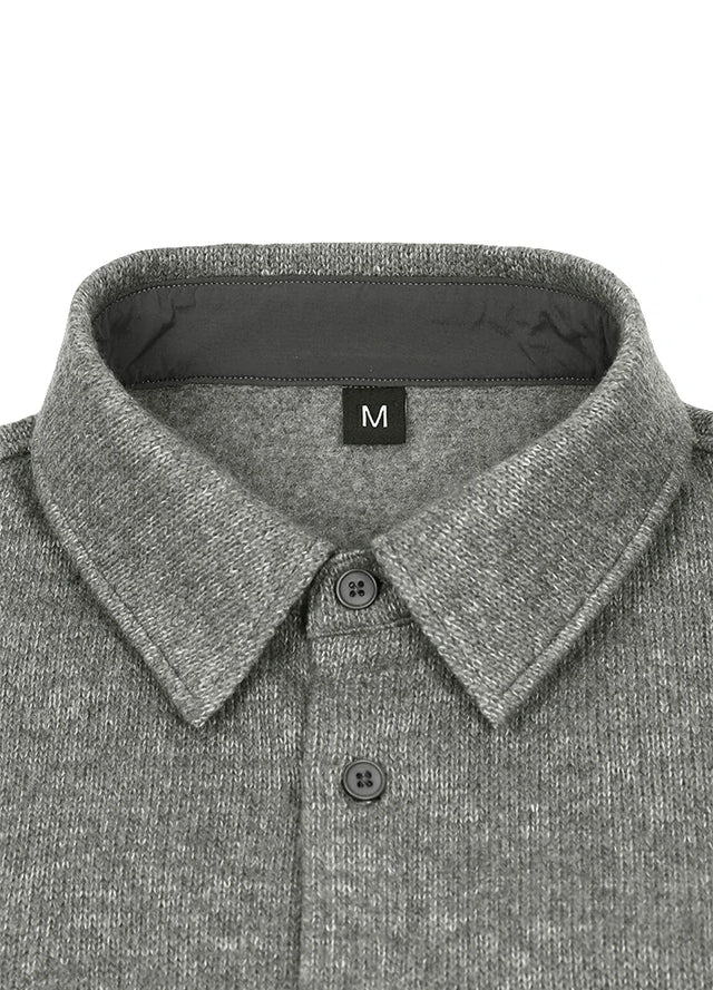 Men's Utility Chunky Knit Fleece lined Shirt Jacket