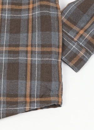 Men's Sherpa Lined Full Zip Up Flannel Plaid Hooded Jacket