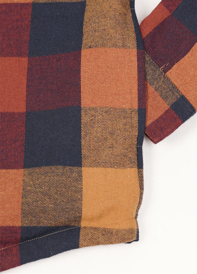 Men's Sherpa Lined Full Zip Up Flannel Plaid Hooded Jacket