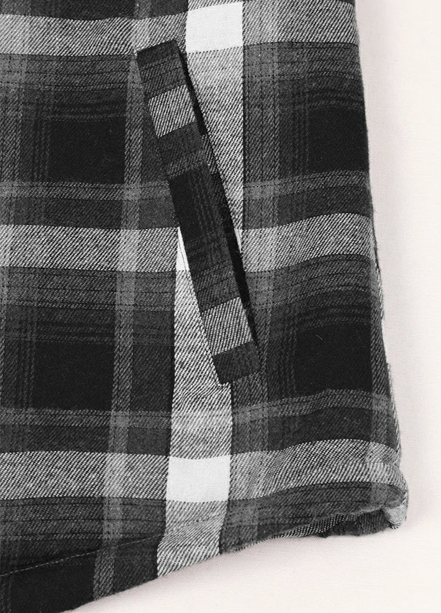 Women's Sherpa-Lined Full Zip Up Flannel Jacket with Fleece Hood