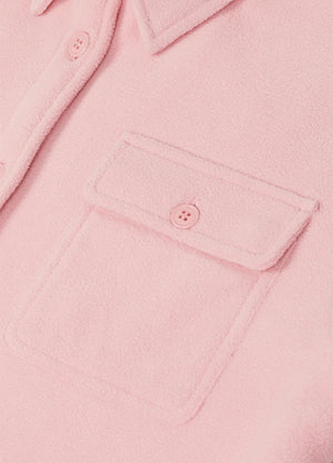Women's Sherpa Lined Warm Shirt Jacket Button Up Winter Fleece Shirt