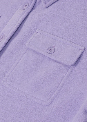Women's Sherpa Lined Warm Shirt Jacket Button Up Winter Fleece Shirt