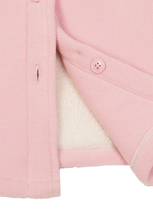 Women's Sherpa Lined Warm Shirt Jacket Button Up Winter Fleece Shirt