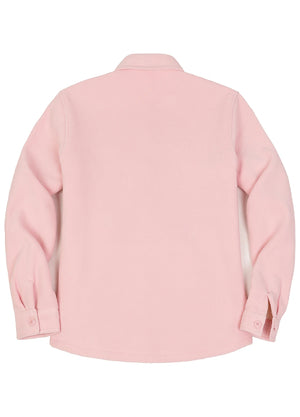 Women's Sherpa Lined Warm Shirt Jacket Button Up Winter Fleece Shirt