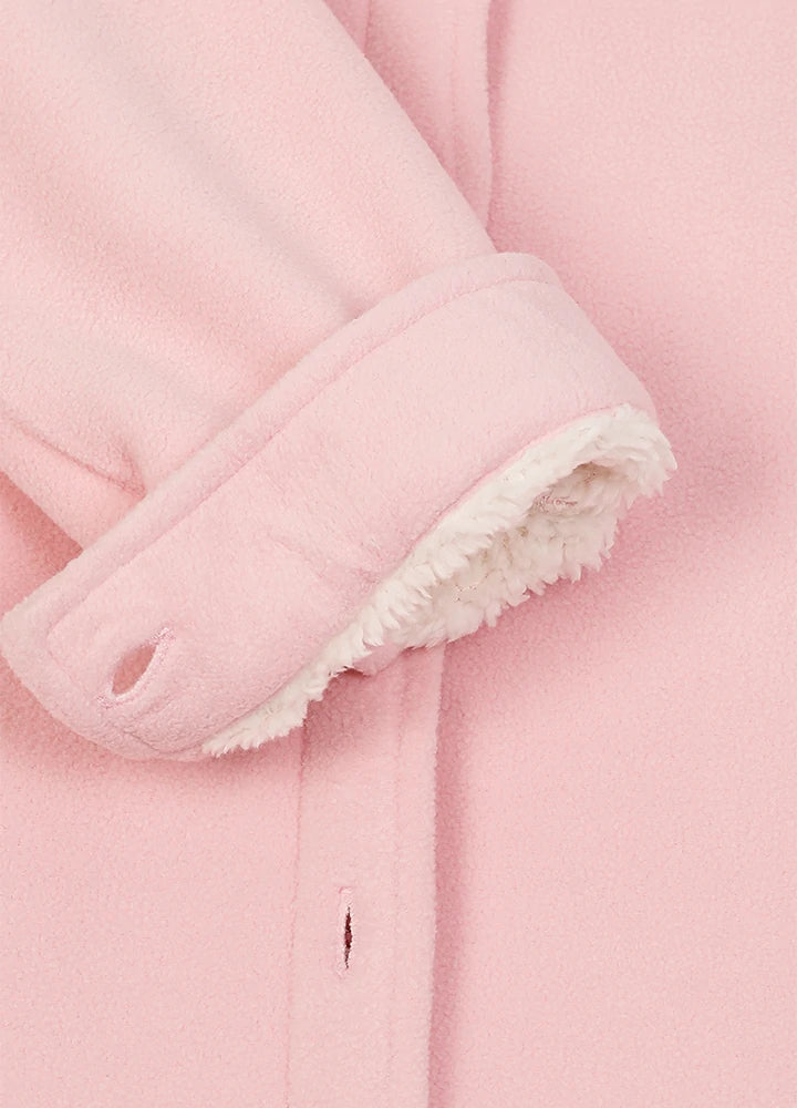 Women's Sherpa Lined Warm Shirt Jacket Button Up Winter Fleece Shirt