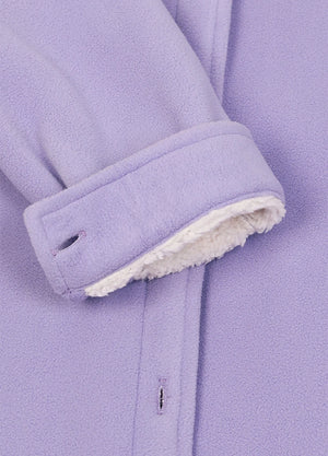 Women's Sherpa Lined Warm Shirt Jacket Button Up Winter Fleece Shirt