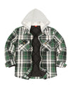 Kids Boys and Girls Quilted Lined Hooded Flannel Shirt Jacket,Snap Button