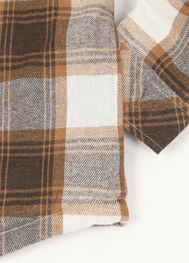 Kids Boys and Girls Quilted Lined Hooded Flannel Shirt Jacket,Snap Button