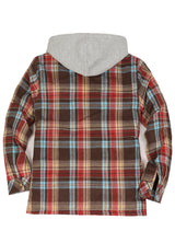 Women's Full Zip Up Quilted Lined Flannel Jacket,Snap Button Closure