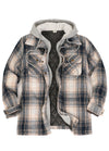 Women's Full Zip Up Quilted Lined Flannel Jacket,Snap Button Closure