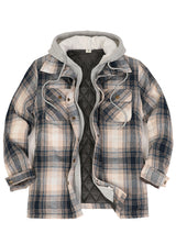 Women's Full Zip Up Quilted Lined Flannel Jacket,Snap Button Closure