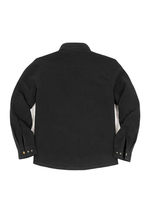 Men's Quilted Lined Snap Button Shirt Jacket