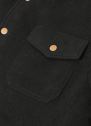 Men's Quilted Lined Snap Button Shirt Jacket