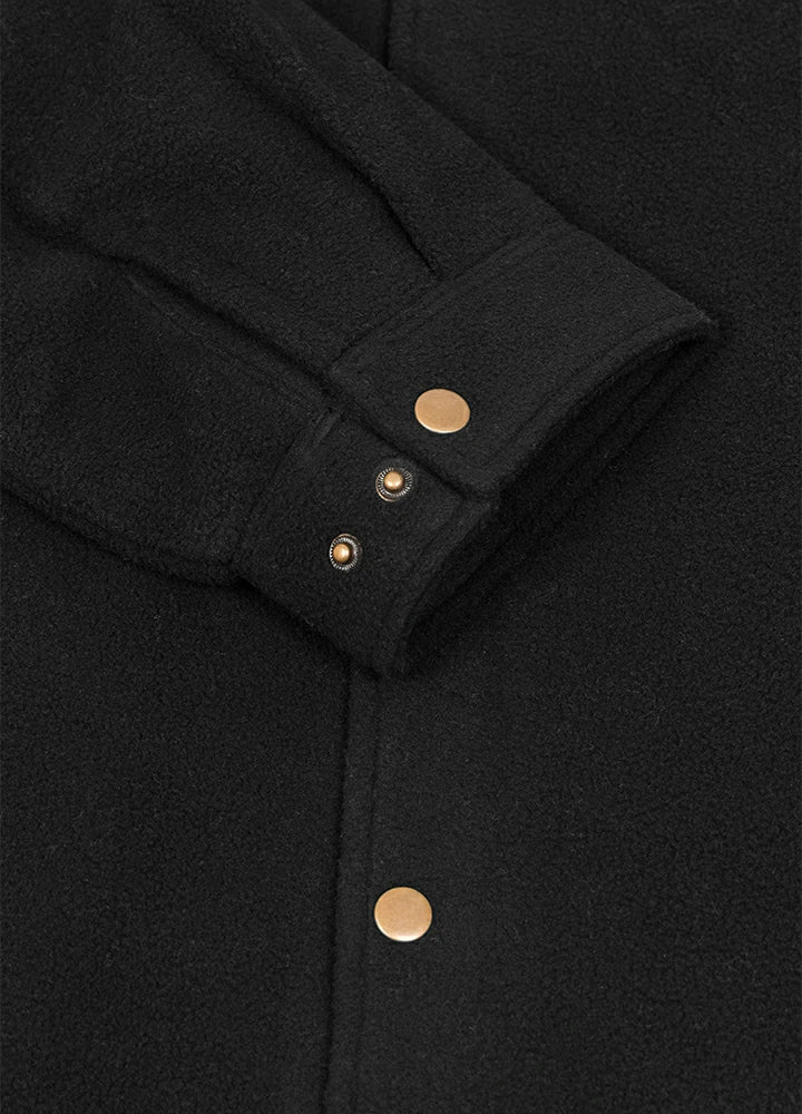 Men's Quilted Lined Snap Button Shirt Jacket