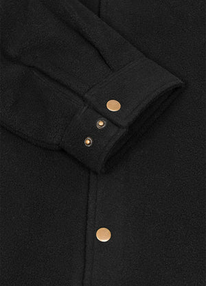 Men's Quilted Lined Snap Button Shirt Jacket