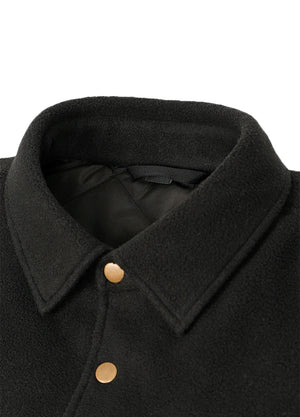 Men's Quilted Lined Snap Button Shirt Jacket