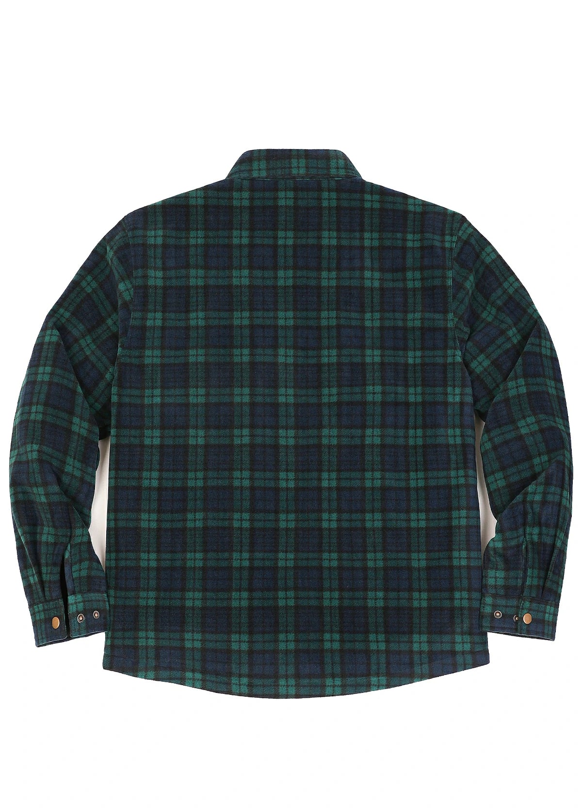 Men's Quilted Lined Snap Button Shirt Jacket