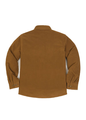 Men's Quilted Lined Snap Button Shirt Jacket