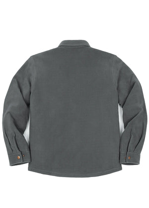 Men's Quilted Lined Snap Button Shirt Jacket