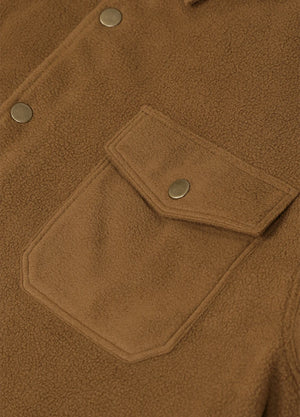 Men's Quilted Lined Snap Button Shirt Jacket