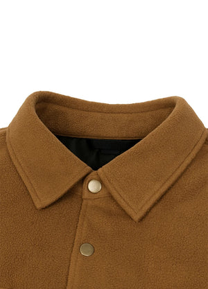 Men's Quilted Lined Snap Button Shirt Jacket