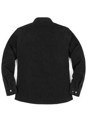 Women's Quilted Lined Snap Button Shirt Jacket