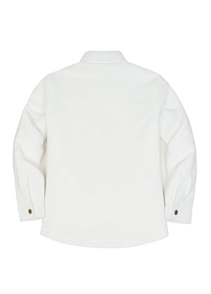 Women's Quilted Lined Snap Button Shirt Jacket