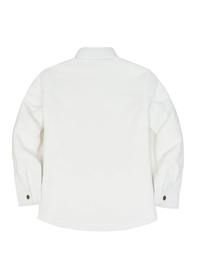Women's Quilted Lined Snap Button Shirt Jacket