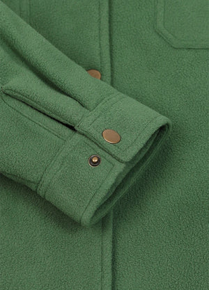 Women's Quilted Lined Snap Button Shirt Jacket