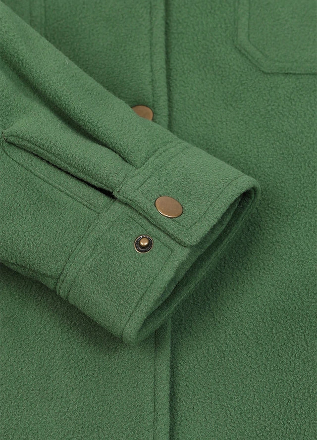 Women's Quilted Lined Snap Button Shirt Jacket