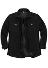 Women's Quilted Lined Snap Button Shirt Jacket