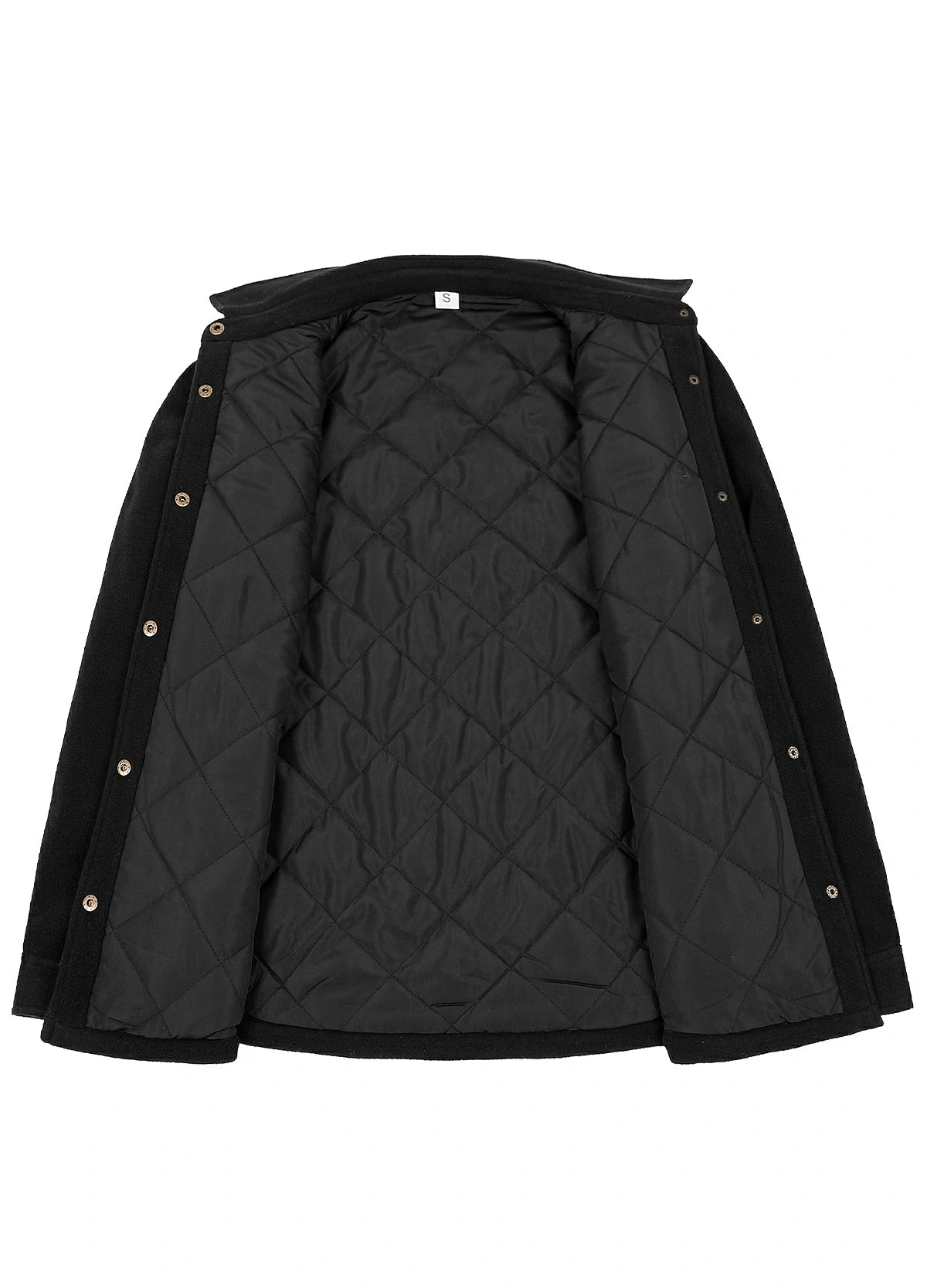 Women's Quilted Lined Snap Button Shirt Jacket