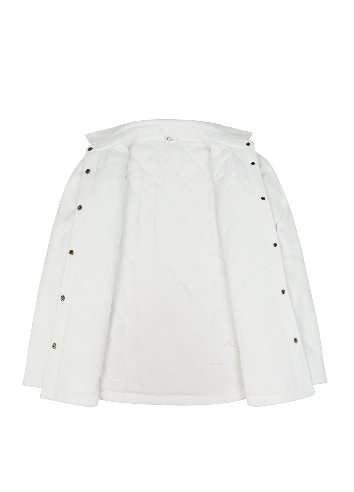 Women's Quilted Lined Snap Button Shirt Jacket