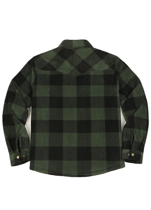 Men's Sherpa Lined Snap Button Shirt Jacket