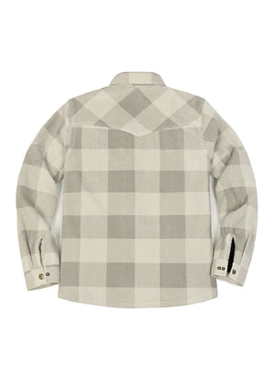Men's Sherpa Lined Snap Button Shirt Jacket