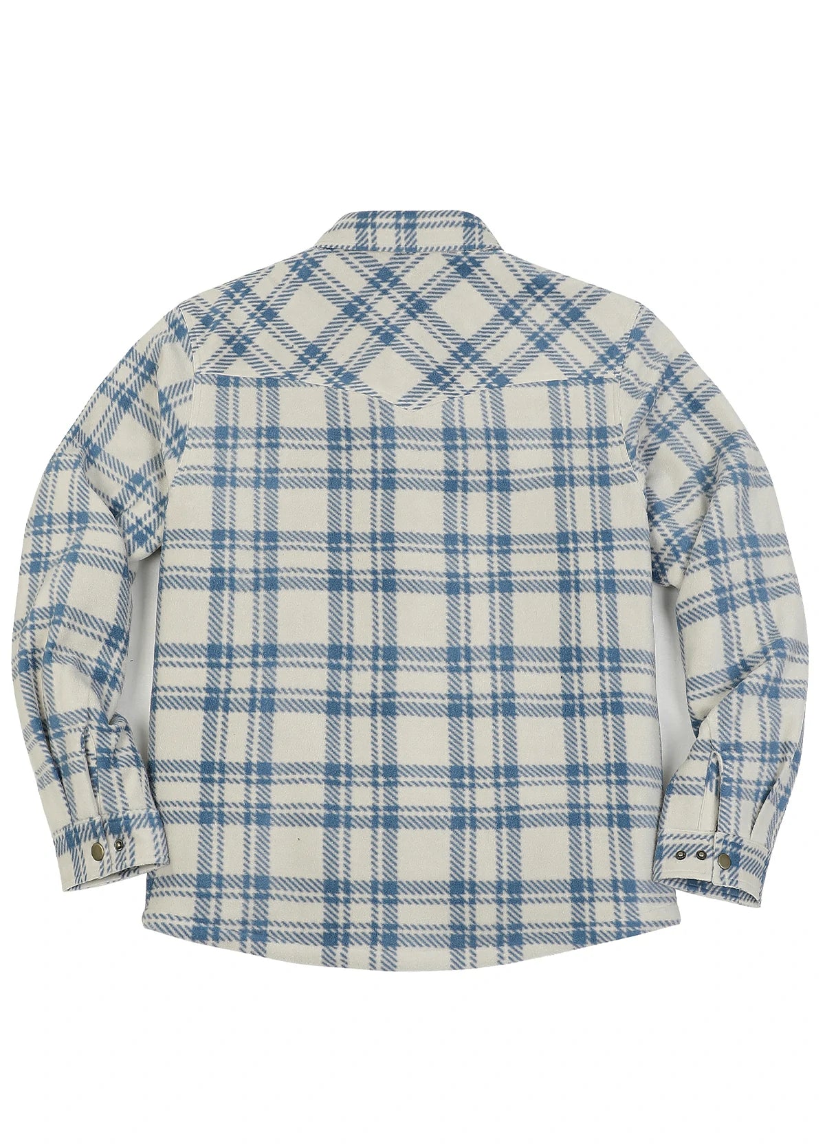Men's Sherpa Lined Snap Button Shirt Jacket