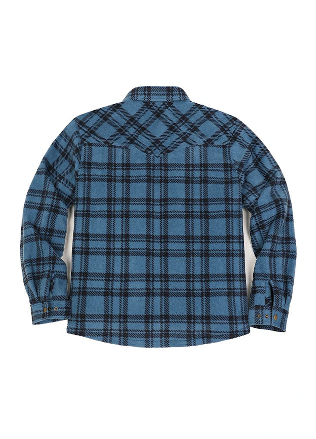 Men's Sherpa Lined Snap Button Shirt Jacket