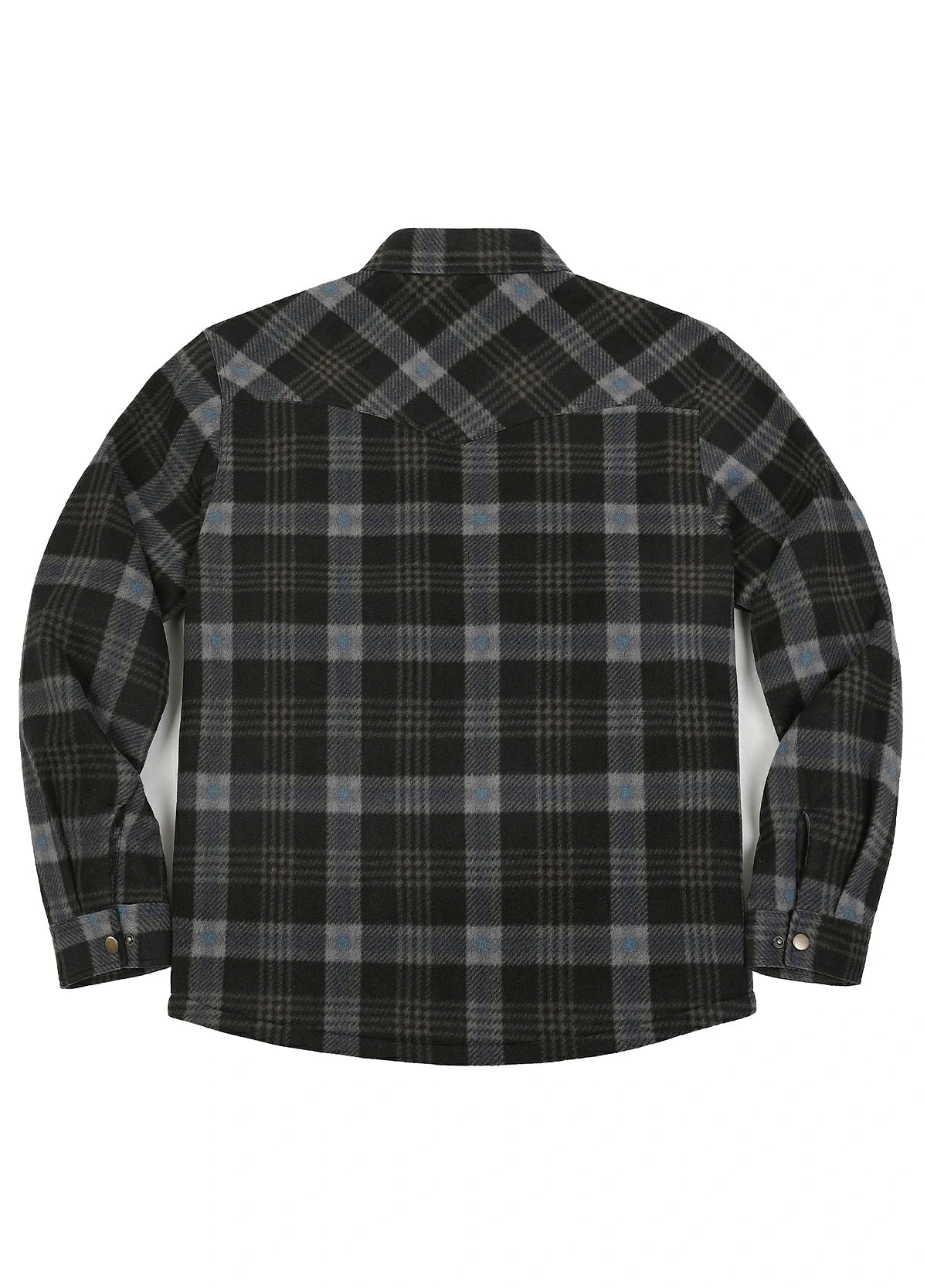 Men's Sherpa Lined Snap Button Shirt Jacket