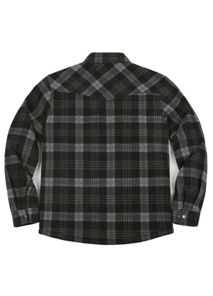 Men's Sherpa Lined Snap Button Shirt Jacket