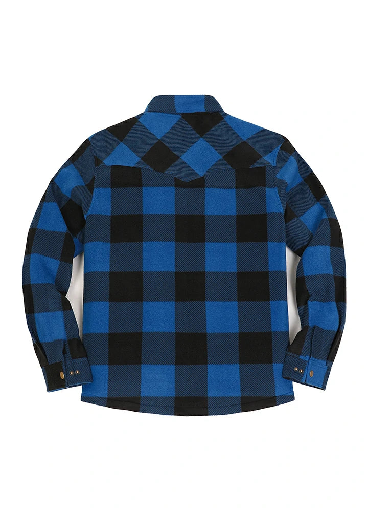Men's Sherpa Lined Snap Button Shirt Jacket