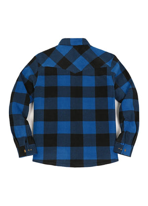 Men's Sherpa Lined Snap Button Shirt Jacket